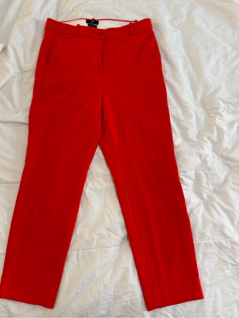 High-Rise Blood Orange J. Crew Cameron Pant